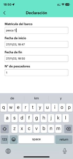 Declaración de pesca