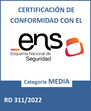 Certificado de Conformidad con el Esquema Nacional de Seguridad. Categoría media. R.D. 311/2022. DG de Transformación Digital.