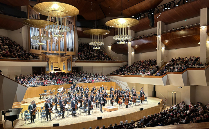 Imagen de una de las actuaciones de la Orquesta Sinfónica de la Región de Murcia en el Auditorio Nacional de Música