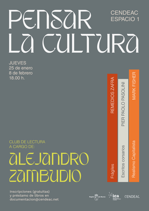 Cartel del club de lectura del Cendeac.