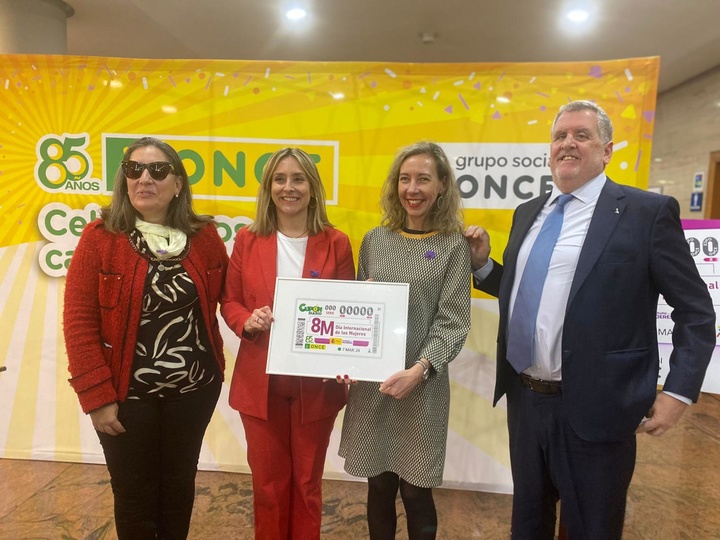 Presentación del cupón conmemorativo de la ONCE por el Día Internacional de la Mujer