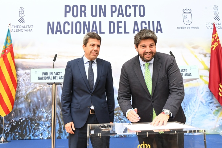 Imagen del artículo López Miras y Mazón exigen un Pacto Nacional que acabe con los enfrentamientos por el agua