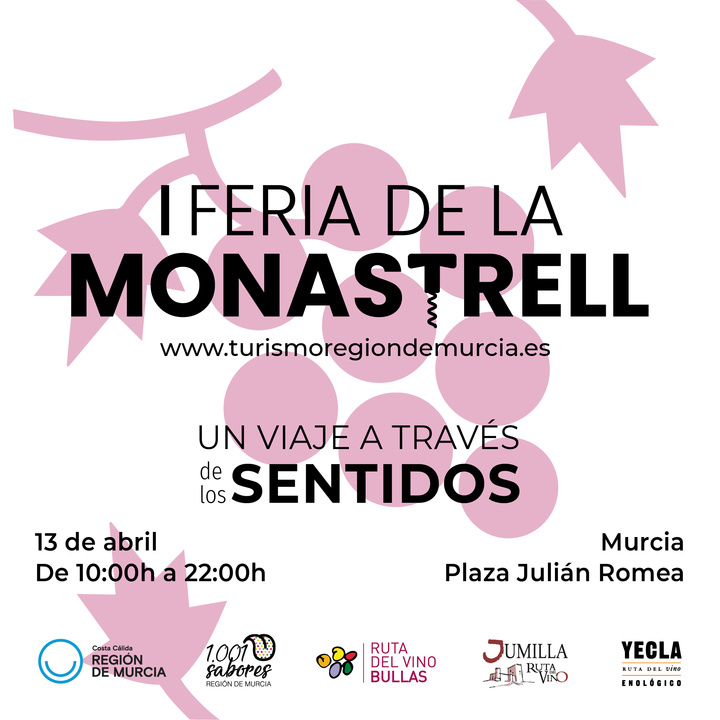 Imagen del artículo La I Feria de la Monastrell lleva a la ciudad de Murcia toda la oferta enoturística de las rutas del vino de Bullas, Jumilla y Yecla
