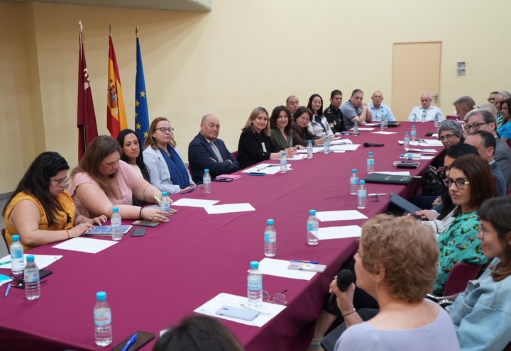 La consejera de Política Social, Familias e Igualdad, Conchita Ruiz, durante la celebración del Observatorio de Igualdad