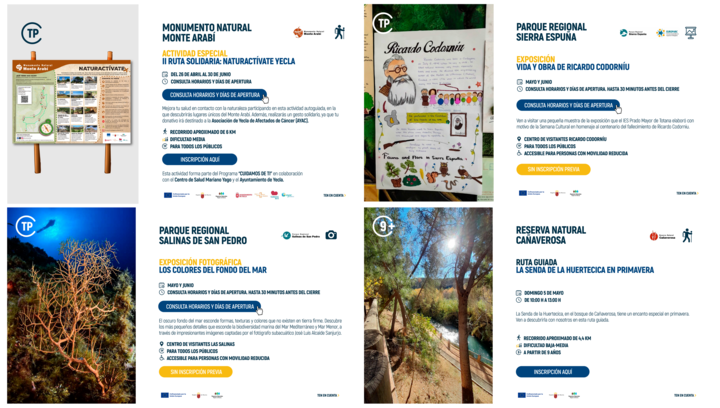 Oferta para el próximo fin de semana dentro de la 'Mochila de Actividades', acciones de la Consejería de Medio Ambiente donde se fomenta la educación y sensibilización ambiental.