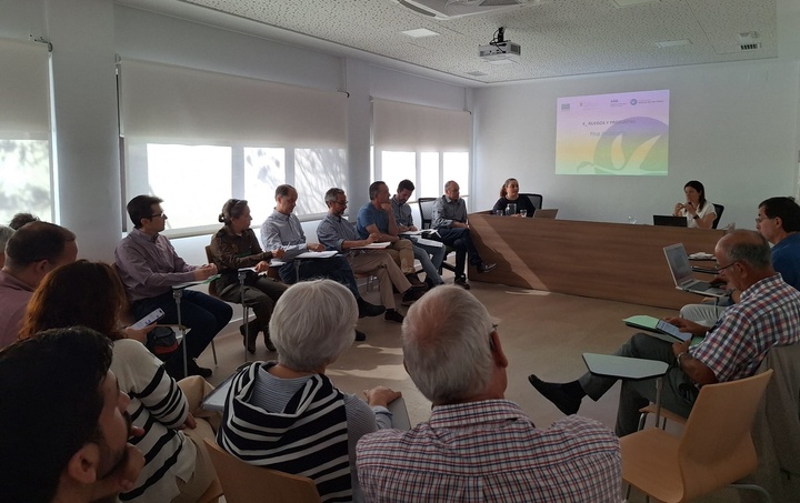 La secretaria autonómica de Energía, Sostenibilidad y Acción Climática, María Cruz Ferreira, en la Junta Rectora del Parque Regional Salinas y Arenales...