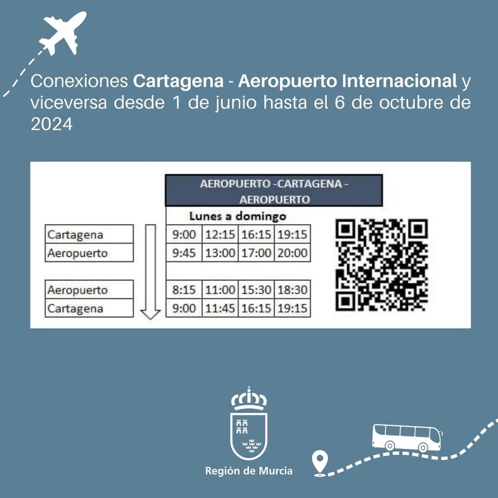 Horario autobuses Cartagena - Aeropuerto Internacional