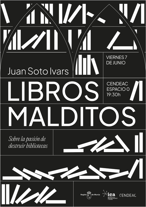 Cartel de la conferencia del escritor Juan Soto Ivars en Cendeac