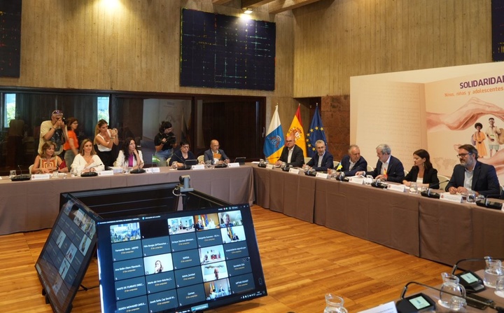La consejera de Política Social, Familias e Igualdad, Conchita Ruiz, durante su participación en la conferencia sectorial de infancia y adolescencia (01)