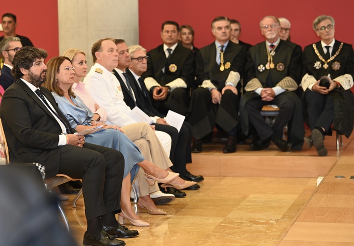 El presidente de la Comunidad, Fernando López Miras, asiste al acto de apertura del Año Judicial de la Región de Murcia 2024-2025