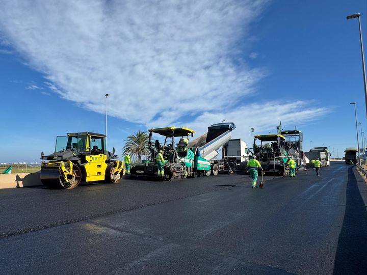 Obras de mejora del firme de la RM-12.