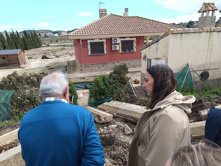 Rubira visita los municipios de Lorca y Cehegín para conocer los daños en cultivos, infraestructuras y caminos rurales que afectan al sector agrario