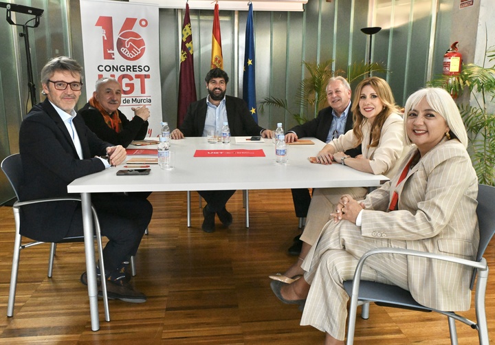 López Miras pone en valor los acuerdos sociales alcanzados durante la etapa de Antonio Jiménez al frente de UGT