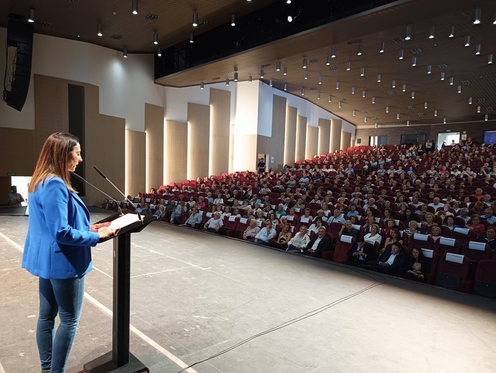 La consejera Sara Rubira durante la clausura de la jornada 'Ganadería Murciana: el arte de nutrir el futuro gastronómico'