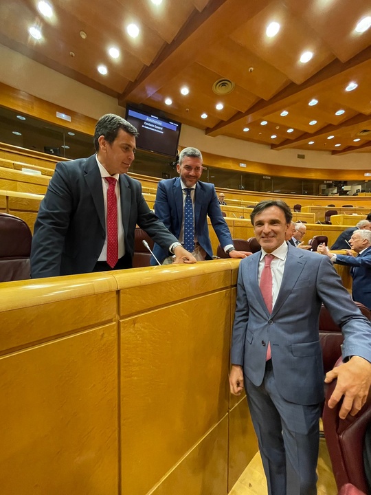 El consejero de Fomento e Infraestructuras, Jorge García Montoro, durante su intervención en el Senado para hablar del nuevo modelo de 'vivienda asequible' de la Región de Murcia (2)