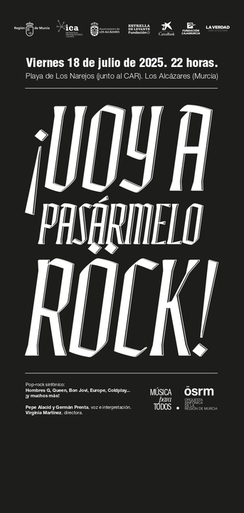 Cartel del concierto de este viernes en la playa de Los Narejos