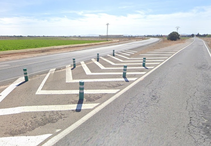 Intersección de la carretera regional RM-602 y la RM-605 donde va a construirse la glorieta