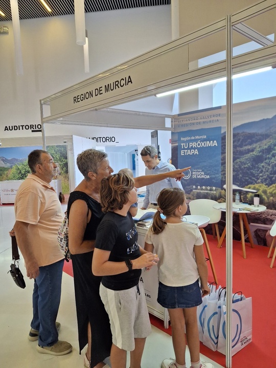 Una imagen del mostrador de la Región de Murcia en la Feria de Cicloturismo