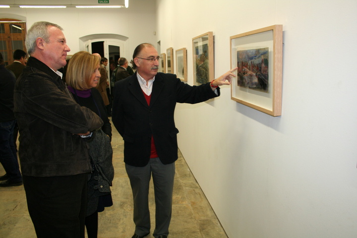 El presidente de la Comunidad inauguró la exposición del pintor Juan Bautista Sanz en Balsicas (1)