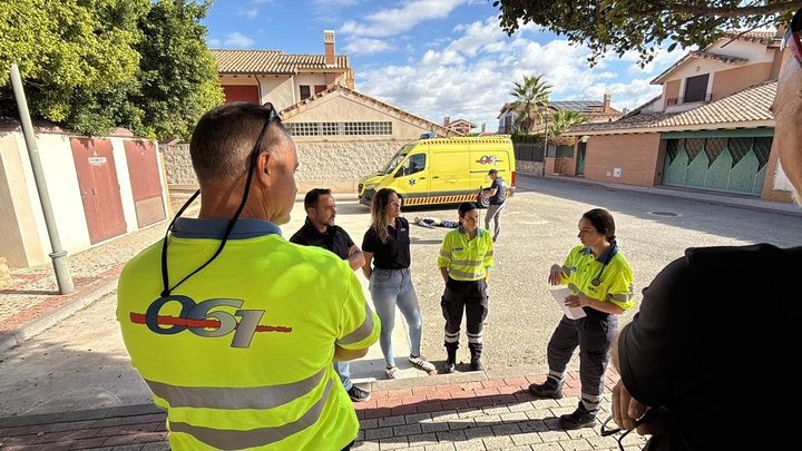 La simulación recrea la actuación de una Unidad Móvil de Emergencias en 360 grados.