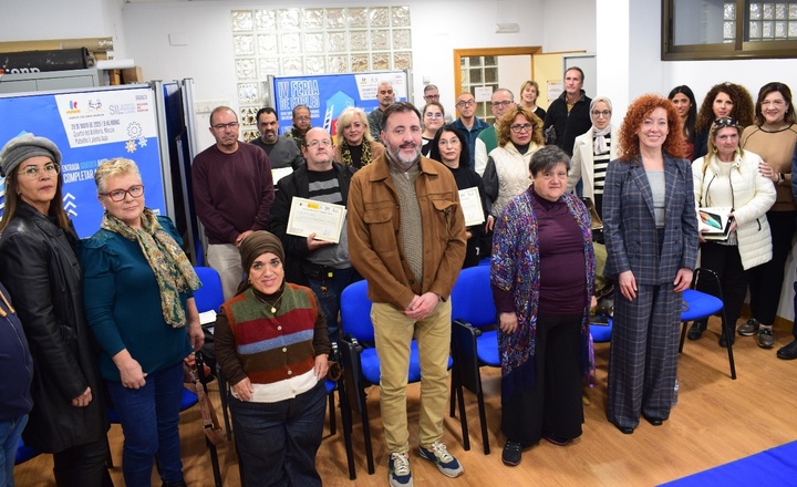 La directora general del Servicio Regional de Empleo y Formación, Pilar Valero, durante la clausura del programa 'Horizontes de Oportunidad'.