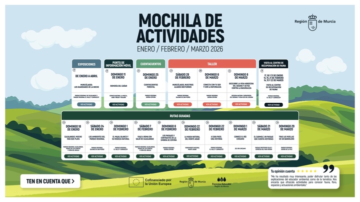 Portada del primer trimestre de 2026 de la Mochila de Actividades.