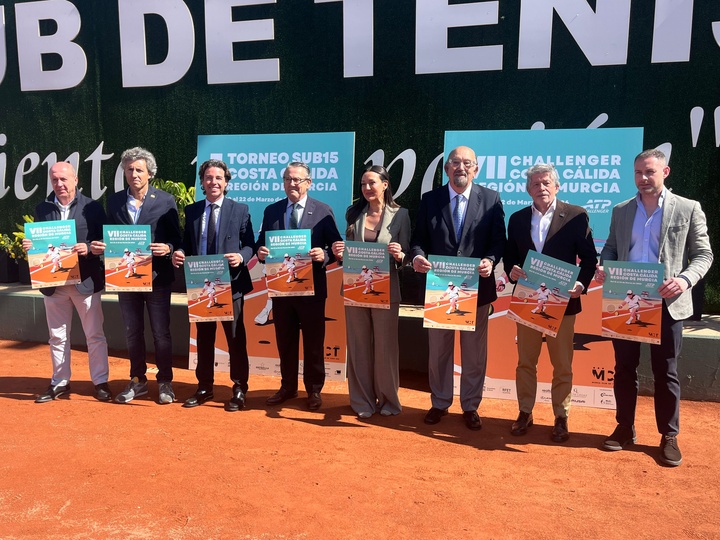 La consejera Carmen Conesa, en la presentaci&oacute;n del torneo Challenger Costa C&aacute;lida Regi&oacute;n de Murcia.