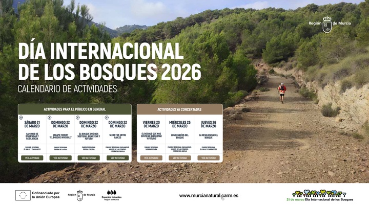 Calendario de actividades organizadas por el Gobierno regional con motivo del D&iacute;a Internacional de los Bosques.