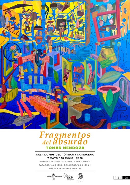 Cartel de la exposici&oacute;n de Tom&aacute;s Mendoza en Cartagena