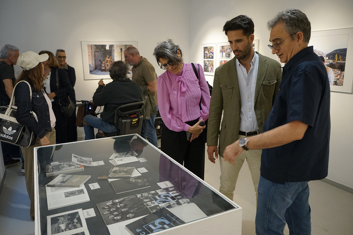 El director general de Patrimonio Cultural, Patricio S&aacute;nchez, y el comisario de la exposici&oacute;n, Jos&eacute; Fern&aacute;ndo V&aacute;zquez, en la inauguraci&oacute;n de la mu...