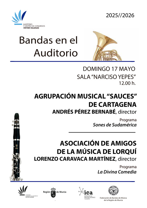 Imagen del cartel del concierto de este domingo del ciclo 'Bandas en el Auditorio'