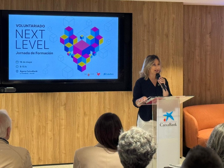 La consejera de Pol&iacute;tica Social, Familias e Igualdad, Conchita Ruiz, durante la inauguraci&oacute;n de la Jornada de Voluntariado 'Next Level'
