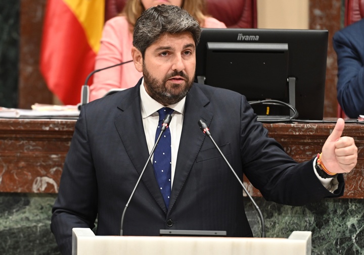 El presidente de la Comunidad, Fernando L&oacute;pez Miras, intervino hoy en la primera sesi&oacute;n del Debate sobre el Estado de la Regi&oacute;n (2)