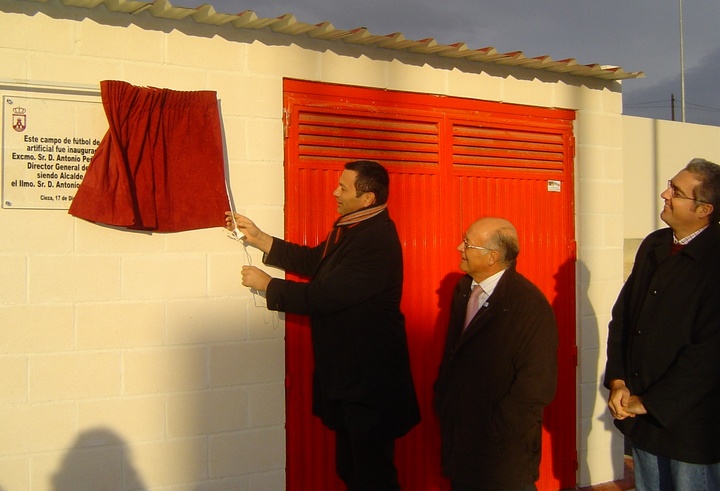 Inauguración del campo de fútbol de césped artificial de Cieza