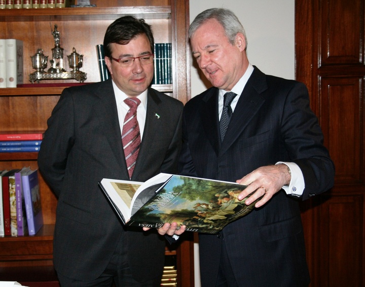 Valcárcel recibió al presidente de Extremadura, Guillermo Fernández Vara (3)