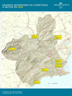 Plano de las actuaciones en carreteras que la Consejería de Obras Públicas va a realizar durante 2009 (2)