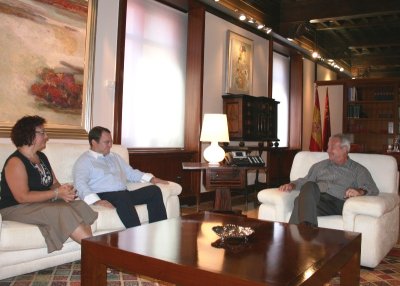 Valcárcel recibe al alcalde Ricote, Miguel Ángel Candel