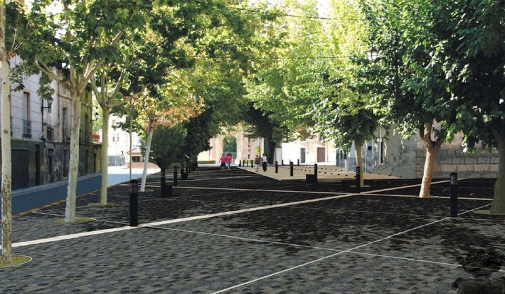 Recreación virtual del Paseo de la Corredera de Caravaca