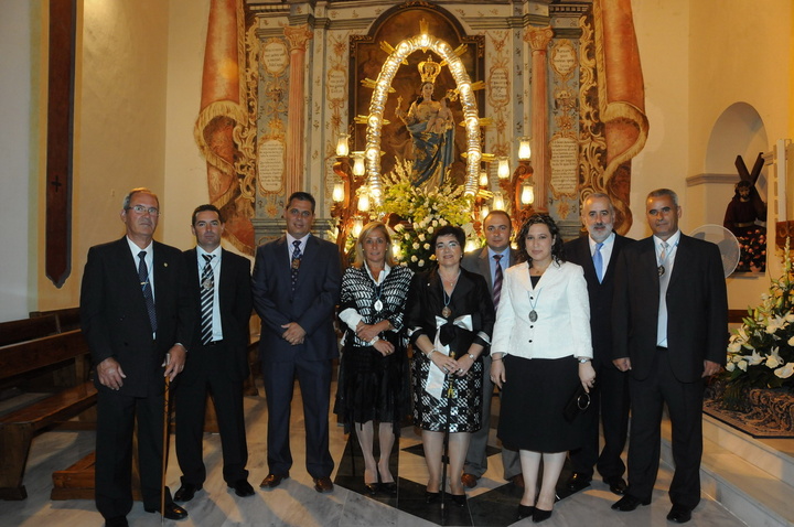 La consejera de Presidencia y Administraciones Públicas, María Pedro Reverte, acompañó en procesión a la patrona de Pliego Ntra.Sra. La Santísima Virgen de los Remedios
