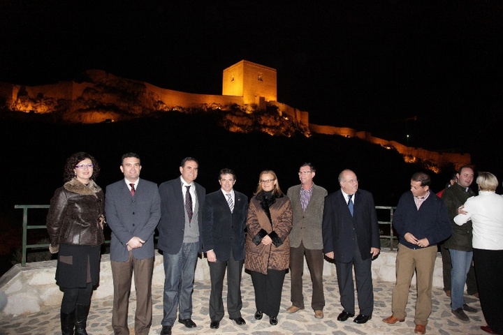 Inauguración de la nueva iluminación del castillo de Lorca