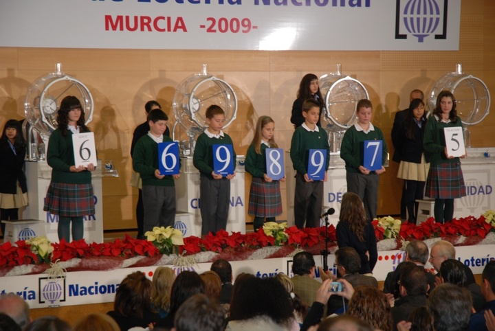 Celebración del sorteo de la Lotería Nacional en Murcia