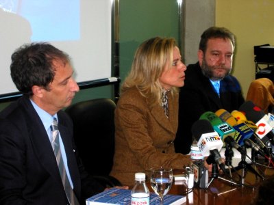 Rubio, acompañada del secretario general, Constantino Sotoca, y del director del SEF, Ginés Martinez