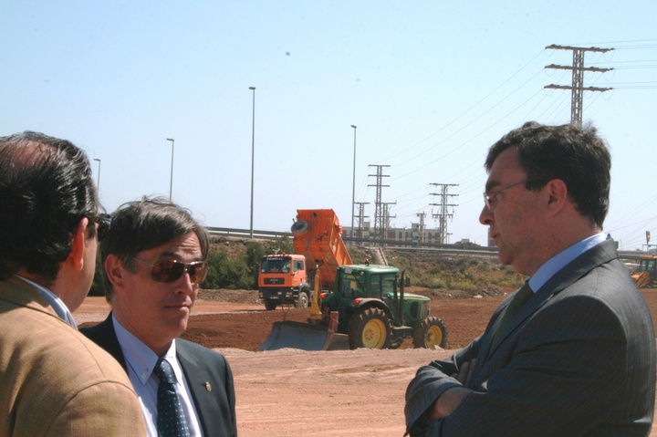 Visita obras de los enlaces de la autovía de La Manga (1)