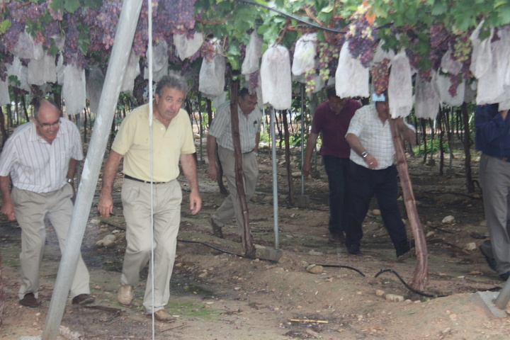 Visita de Antonio Cerdá a la finca experimental del ITUM