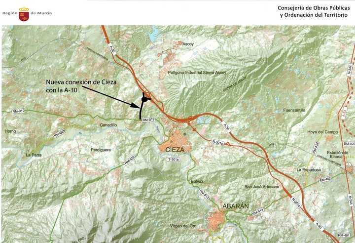 Nueva conexión de Cieza con la A-30