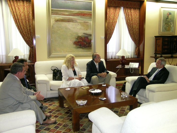 Ramón Luis Valcárcel, recibe al presidente del sindicato CSI-CSIF Murcia, Juan Miguel Hernández
