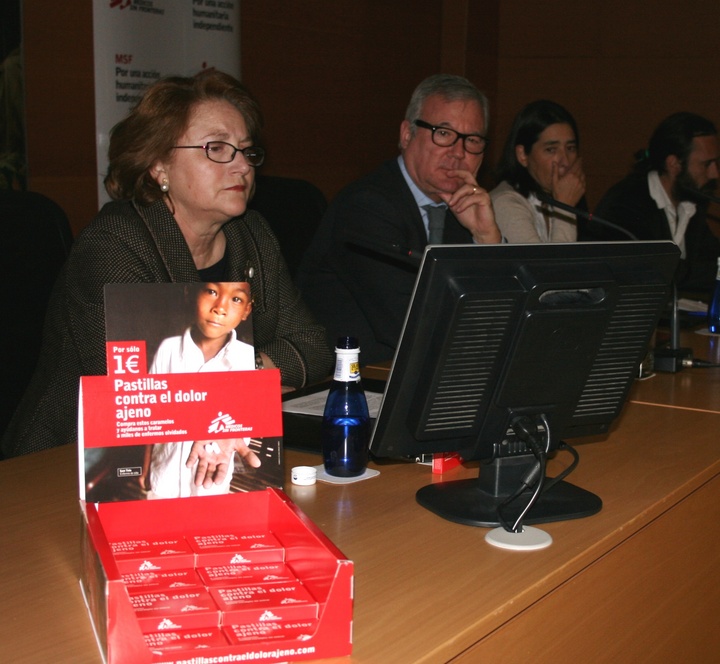 Valcárcel presentó la campaña 'Pastillas contra el dolor ajeno' de la ONG Médicos Sin Fronteras