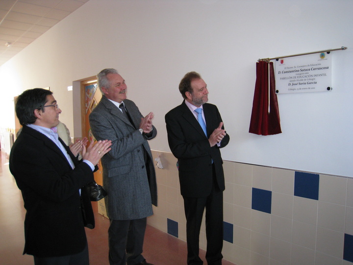 Inauguración del Pabellón Infantil de Cehegín. Placa