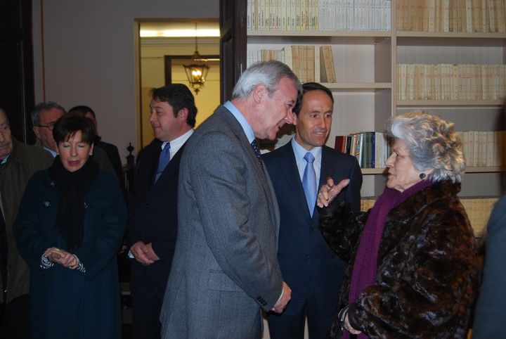 Valcárcel durante el acto de apertura del fondo bibliográfico y documental Fundación Castillo-Puche de Yecla