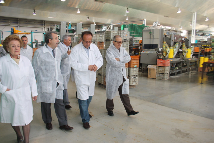 Cerdá 2i, durante su visita a la empresa de cítricos Frugarva S.A. de Alhama de Murcia